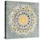 Mandala Delight I Yellow Grey-Danhui Nai-Stretched Canvas