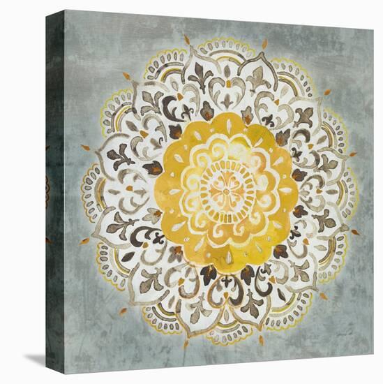 Mandala Delight IV Yellow Grey-Danhui Nai-Stretched Canvas