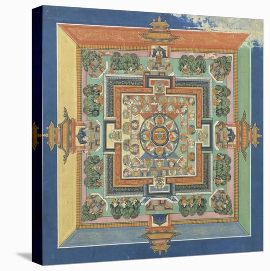 Mandala du livre ; Bahaishajyaguru et les sept autres Buddha de médecine-null-Premier Image Canvas
