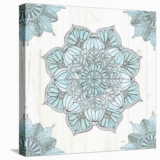 Mandala Morning V Blue and Gray-Anne Tavoletti-Stretched Canvas