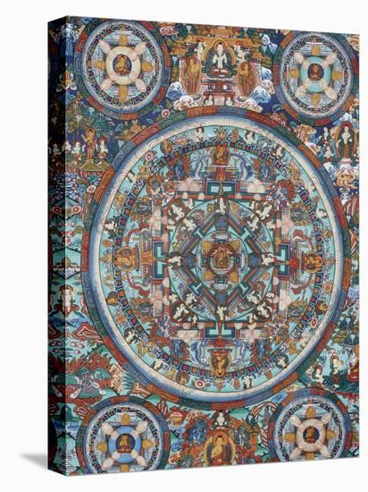 Mandala on a Tibetan Thangka, Bhaktapur, Nepal, Asia-Godong-Premier Image Canvas