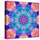 Mandala Ornament from Flower Photographs, Conceptual Symmetric Layer Work in Square Format-Alaya Gadeh-Premier Image Canvas