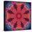 Mandala Ornament from Red Blooming Flowers, Conceptual Photographic Layer Work-Alaya Gadeh-Premier Image Canvas