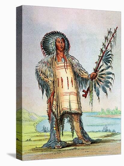 Mandan Indian Ha-Na-Tah-Muah (Wolf Chief)-George Catlin-Premier Image Canvas