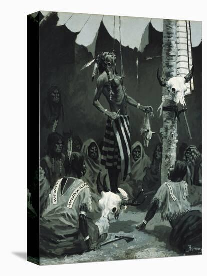 Mandan Initiation Ceremony (The Sundance), 1888-Frederic Remington-Premier Image Canvas