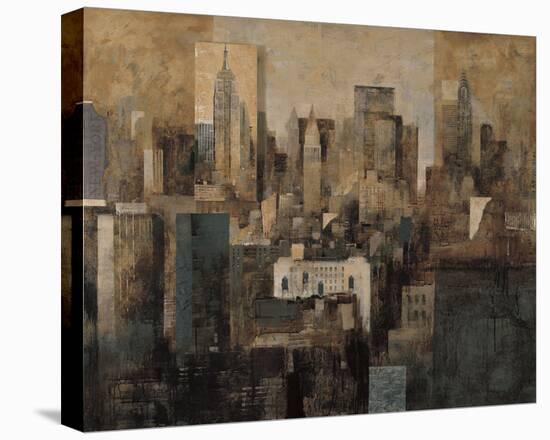 Manhattan and Black Structures-Marti Bofarull-Stretched Canvas