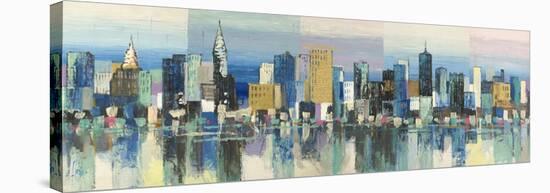 Manhattan Aqua-Luigi Florio-Stretched Canvas