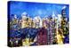 Manhattan Blue - In the Style of Oil Painting-Philippe Hugonnard-Premier Image Canvas