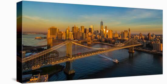 Manhattan Bridge at sunrise, New York City, New York State, USA-null-Premier Image Canvas