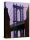 Manhattan Bridge, Empire State Building, New York City, USA-Alan Schein-Premier Image Canvas