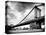 Manhattan Bridge of Brooklyn Park, Black and White Photography, Manhattan, New York, United States-Philippe Hugonnard-Premier Image Canvas