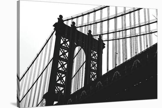 Manhattan Bridge Silhouette-Erin Clark-Stretched Canvas