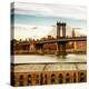 Manhattan Bridge with the Empire State Building at Sunset from Brooklyn-Philippe Hugonnard-Premier Image Canvas