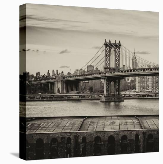 Manhattan Bridge with the Empire State Building from Brooklyn-Philippe Hugonnard-Premier Image Canvas