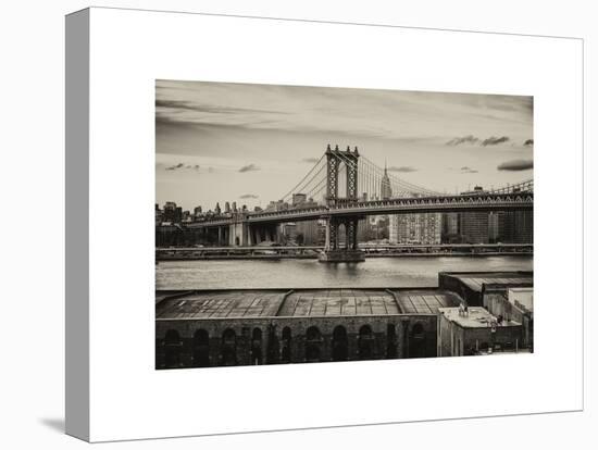 Manhattan Bridge with the Empire State Building from Brooklyn-Philippe Hugonnard-Stretched Canvas