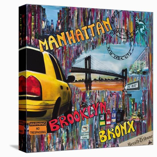 Manhattan Brooklyn-Sophie Wozniak-Stretched Canvas