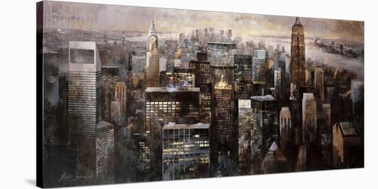 Manhattan by Night-Marti Bofarull-Stretched Canvas