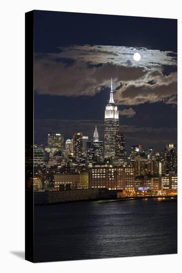 Manhattan, Moonrise over the Empire State Building-Gavin Hellier-Premier Image Canvas