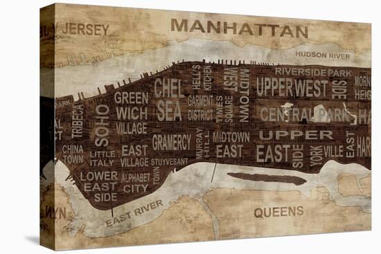 Manhattan Neighborhoods-Luke Wilson-Stretched Canvas