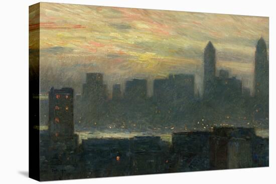 Manhattan's Misty Sunset, 1911-Childe Hassam-Premier Image Canvas