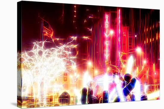 Manhattan Shine - Christmas Lights-Philippe Hugonnard-Stretched Canvas