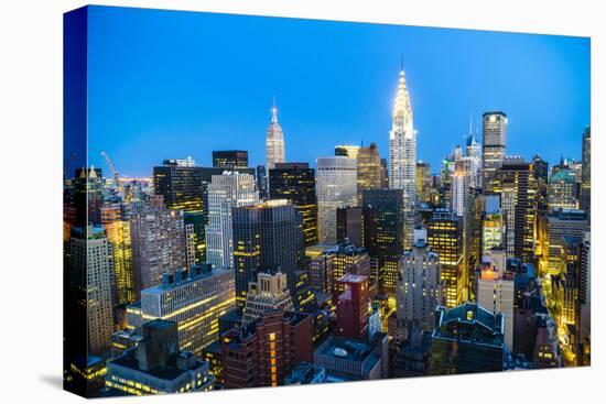 Manhattan skyline, Empire State Building and Chrysler Building, New York City, United States of Ame-Fraser Hall-Premier Image Canvas