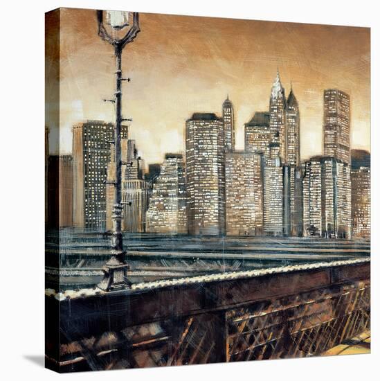 Manhattan Sunset I-Matthew Daniels-Stretched Canvas