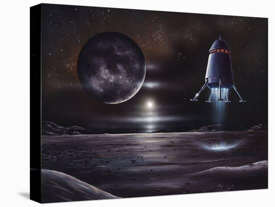 Manned Mission To Charon, Artwork-Richard Bizley-Premier Image Canvas