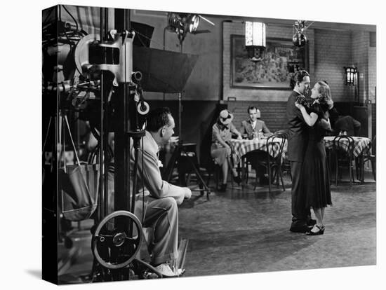 MANNEQU 1938 directed by FRANK BORZAGE Frank borzage (left) directs Spencer Tracy and Joan Crawford-null-Stretched Canvas