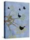 Many Birds on Branches-Bee Sturgis-Stretched Canvas