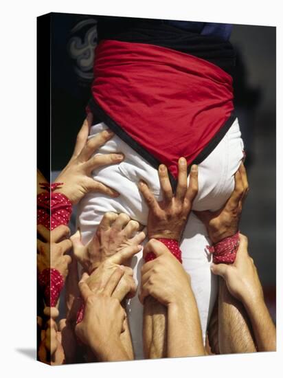 Many Hands Help Support the Base of a Human Castle During the Festival of La Merce in Barcelona-Andrew Watson-Premier Image Canvas