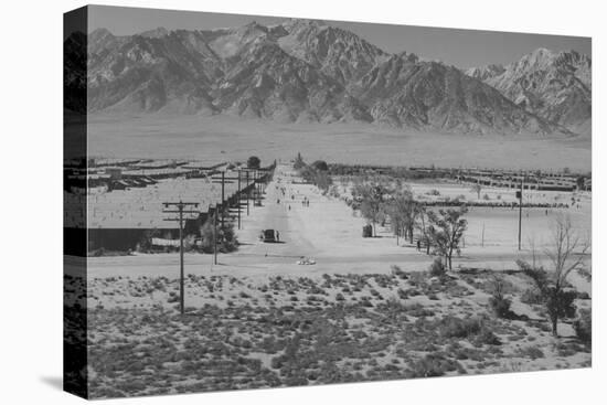 Manzanar Relocation Center from Tower-Ansel Adams-Stretched Canvas