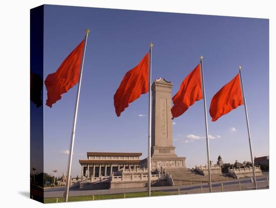 Mao Tse-Tung Memorial and Monument to the People's Heroes, Tiananmen Square, Beijing, China-Adam Tall-Premier Image Canvas