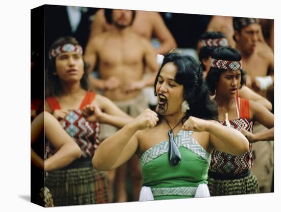 Maori Poi Dancers, Waitangi, North Island, New Zealand-Julia Thorne-Premier Image Canvas