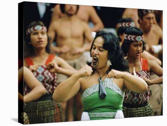 Maori Poi Dancers, Waitangi, North Island, New Zealand-Julia Thorne-Premier Image Canvas