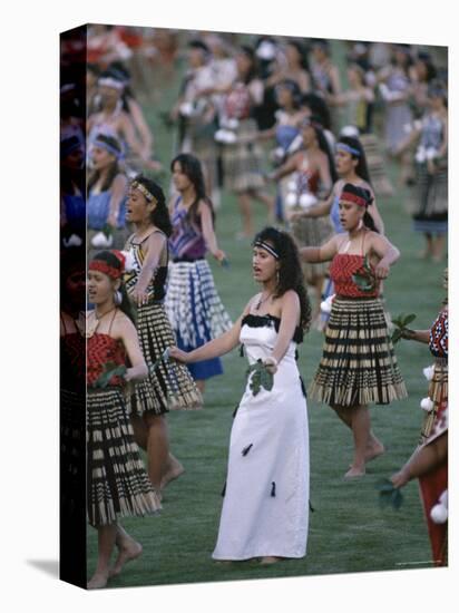 Maoris Perform Traditional Action Songs, Auckland, North Island, New Zealand-Julia Thorne-Premier Image Canvas