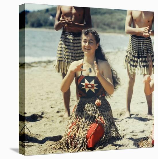 Maoris Performing Traditional Dances, New Zealand-George Silk-Premier Image Canvas