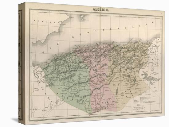 Map, Africa, Algeria C1850-AT Chartier-Stretched Canvas