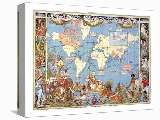 Map: British Empire, 1886-Walter Crane-Premier Image Canvas