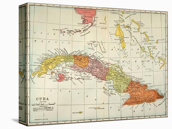 Map: Cuba, 1900-null-Premier Image Canvas