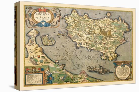 Map of a Mediterranean Island-Abraham Ortelius-Stretched Canvas