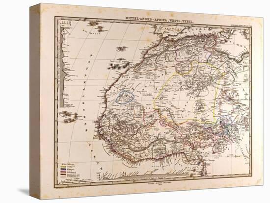 Map of Africa, 1875-null-Premier Image Canvas