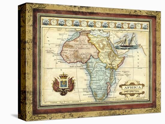 Map of Africa-Vision Studio-Stretched Canvas
