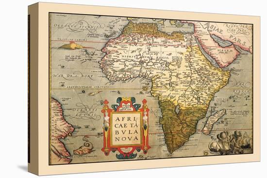 Map of Africa-Abraham Ortelius-Stretched Canvas