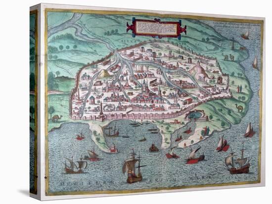 Map of Alexandria, Egypt, 17th Century-null-Premier Image Canvas