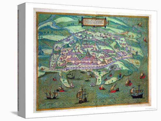 Map of Alexandria, from "Civitates Orbis Terrarum" by Georg Braun and Frans Hogenberg, circa 1572-Joris Hoefnagel-Premier Image Canvas