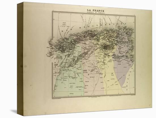 Map of Algeria and Tunisia 1896-null-Premier Image Canvas