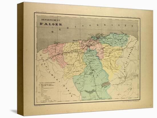 Map of Algeria-null-Premier Image Canvas