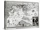 Map of America and Directions to China as Believed to Be a Copy of a 16th Century Original-null-Premier Image Canvas