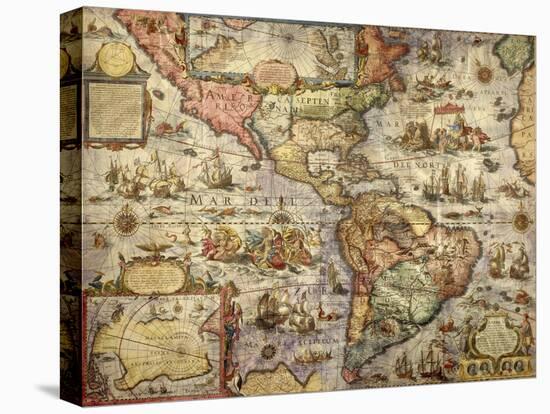 Map of America Created by Joan Blaeu, 1686-null-Premier Image Canvas